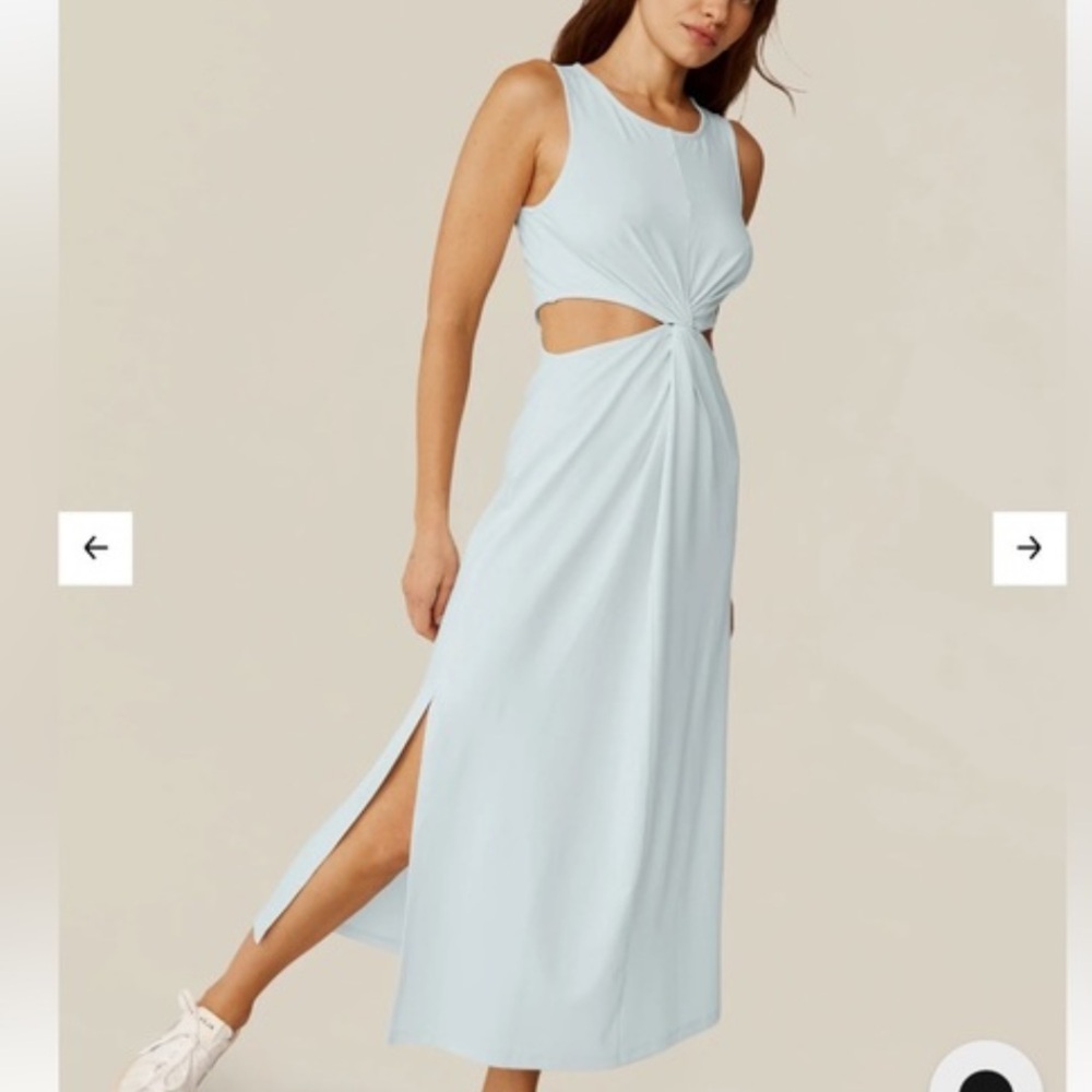 Beyond Yoga around the world front twist dress and tropical waters